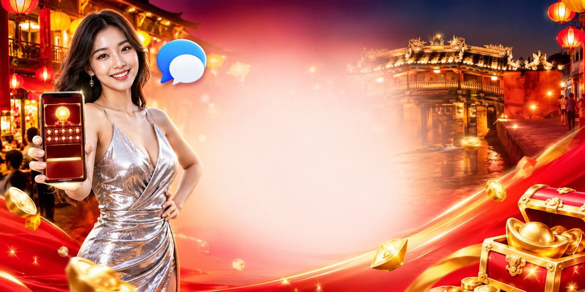Người chơi tại chợ đêm Hội An mở ứng dụng miennam để đăng nhập tài khoản casino